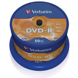 Verbatim 1x50 Verbatim DVD-R 4,7GB 16x Speed, matt silver