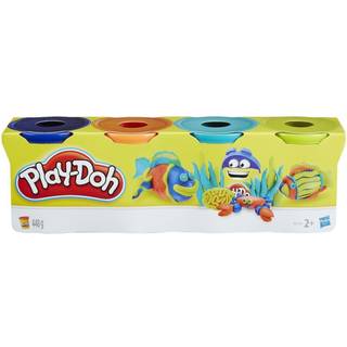 Hasbro Play-Doh B6509ES0 PACK med 4 m?rkebl? orange neonbl? neongr?n