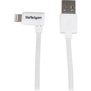 StarTech.com 1m/3.3ft Angled Lightning to USB Cable - MFI Certified - Black - Lightning cable - Lightning / USB - 1 m