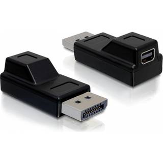 Delock Mini DisplayPort hun til DisplayPort han adapter - Sort