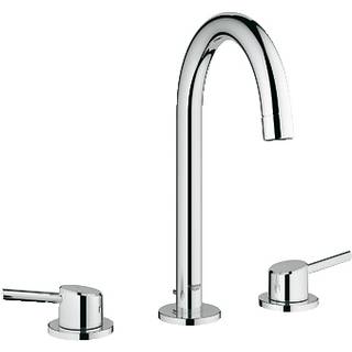 Grohe Concetto 3-hulsbatteri til håndvask, krom, m/bundventil