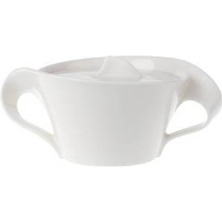 Villeroy & Boch New Wave Sukker-/syltetøjsskål 6 Pers. 0,26l - Sukkerskåle Porcelæn Hvid - 1025250960