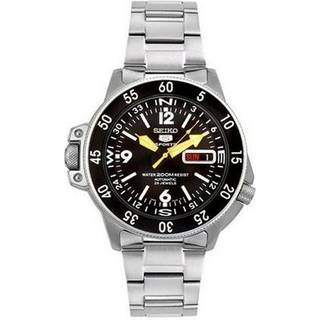 Seiko 5 Sports Land Shark Atlas Automatic Black Dial Steel Men's Watch SKZ211K1