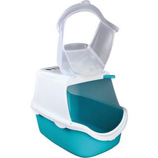 Trixie Vico Open Top Litter Tray with hood 40 × 40 × 56 cm blue-grey/white