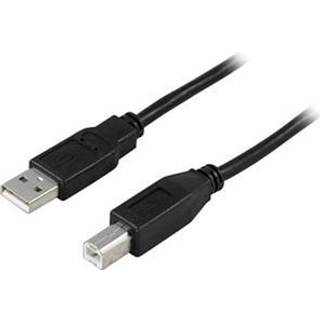 DELTACO USB 2.0 cable Type A male - Type B male 0.5m, black