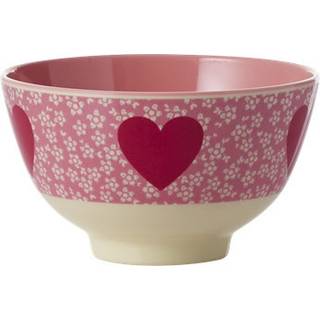Rice Melamine Bowl - Dark Rose Print - Small