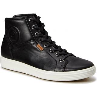 ECCO Soft 7 W - Højskaftet sneakers i læder til damer - Sort - Size: 36 (UK 3.5-4)