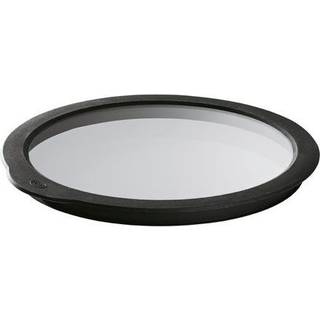 Rösle Frischhaltedeckel aus Glas 28 cm mit Silikonrand - Schwarz