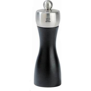 Peugeot Fidji Pfeffermühle 15 cm Buchenholz schwarz matt - Stahlmahlwerk - Schwarz,Silber
