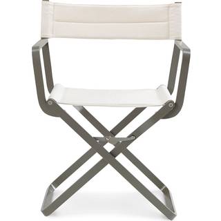 Ethimo Studios Director's Chair Klapstol Warm White / Nature Grey - Havestole Akryl Varm Hvid - SOSPD43A24