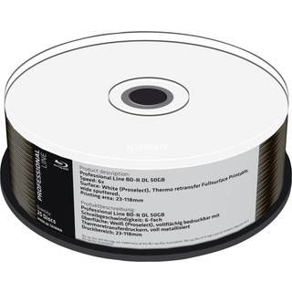 MediaRange BD-R DL 6x CB 50GB MediaR Thermo 25St