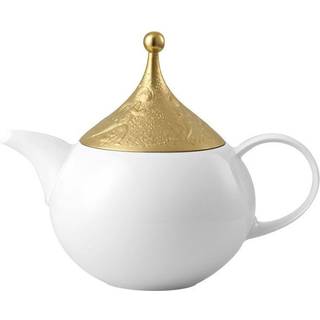 Rosenthal Tea And Coffee - ‘Magic Flute Sarastro’ teapot in White, Gold Porcelain