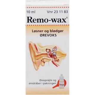 Remo-wax Øredråber med Øresprøjte Medicinsk udstyr 10 ml