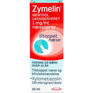 Zymelin Menthol Ukonserveret 1 mg/ml 10 ml Næsespray, opløsning