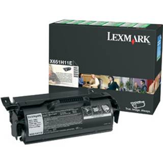 Sort lasertoner - Lexmark 651H - 25.000 sider