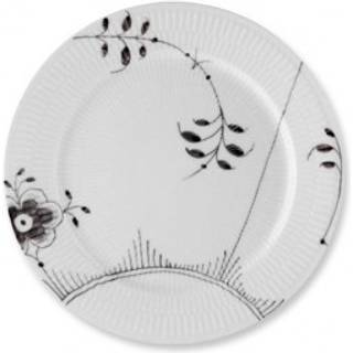 Royal Copenhagen - Sort Mega riflet tallerken - 22 cm.