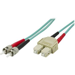 DELTACO OM3 fiber cable ST - SC, duplex, multimode, 50/125, 5m
