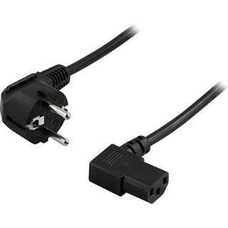 DELTACO Power CEE 7/7 (male) - Power IEC 60320 C13 Black 0.5m