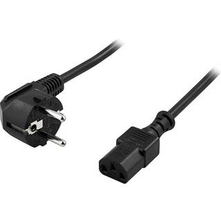 DELTACO Power CEE 7/7 (male) - Power IEC 60320 C13 Black 20cm
