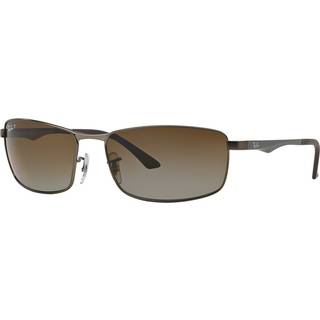 Ray - Ban Mand RB3498 029/T5 Solbriller Metal Rifle tønde Brun Firkantet Polariseret Skygge