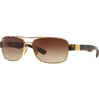 Ray - Ban Mand RB3522 001/13 Solbriller Metal Guld Brun Firkantet Normal Skygge