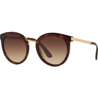 Dolce & Gabbana Kvinde DG4268 502/13 Solbriller Acetat Skildpadde Brun Rund Normal Skygge