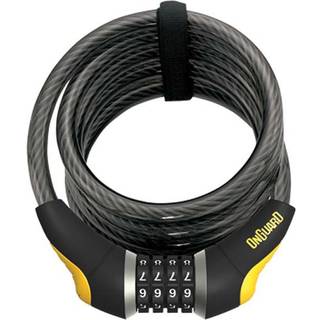 Kabellås ONGUARD Coil Cable Lock Doberman Combo 185x12mm