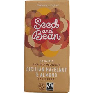 Seed & Bean Rich Milk Chocolate 37% Sicilian hazelnut & almond Ø