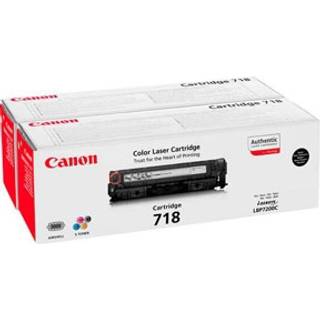 Canon 718BK 2 pack original Sort toner 2662B002