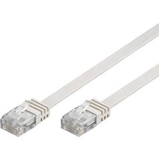 DELTACO U / UTP Cat6 patch cable, flat, gold-plated connectors, 2m, white