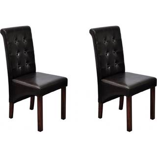 Spisebordsstole Kunstlæder - 2 / Hvid