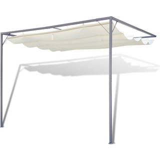 pergola med sammenrulleligt tag 3x3 m 180 g/m² antracitgrå