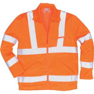 Hi-Vis Poly-bomuldsjakke RIS - Orange (Størrelse: L)