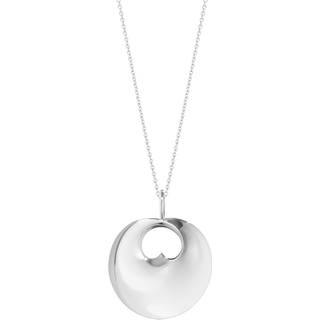 HIDDEN HEART halskæde med stort vedhæng, Georg Jensen, Sterlingsølv