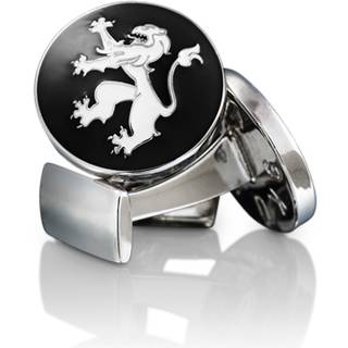 Skultuna Cuff Links The Lion Silver/Black/White