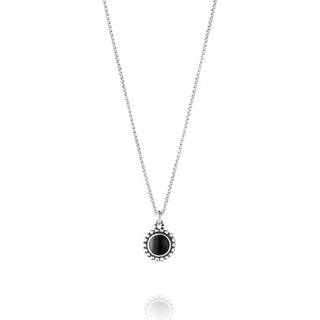MOONLIGHT BLOSSOM halskæde med vedhæng, Georg Jensen, Oxideret sterlingsølv