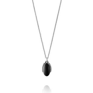 MOONLIGHT BLOSSOM halskæde med vedhæng, Georg Jensen, Oxideret sterlingsølv