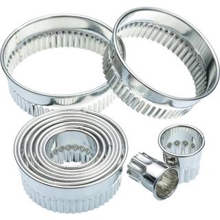 Sæt med 11 runde forme, til udskæring af kager, metal, 10 cm – Kitchen