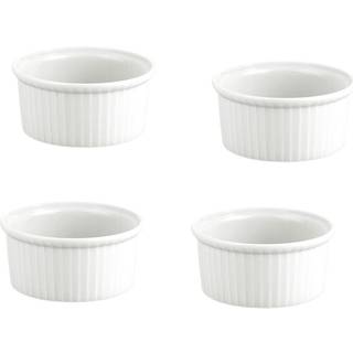 Serie Originale Ramekin lav nr. 1 4 stk. fra Pillivuyt - Hvid farve - Ovnfast porcelæn