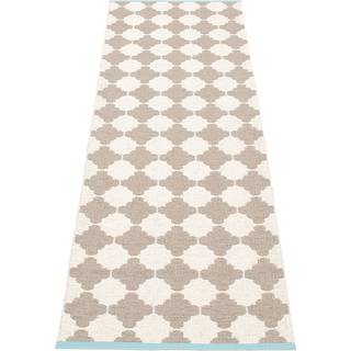 Pappelina, Marre tæppe 70x300 cm mud / vanilla turquoise stripe