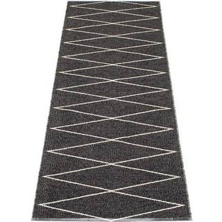 Pappelina Max Gulvtæppe 70x320 Cm Black/vanilla - Mønstrede tæpper Pvc Sort - MXX732