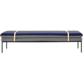 Ferm Living Turn daybed stof Fiord by kvadrat dark grey, sort stel