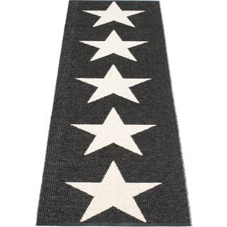 Pappelina Viggo One Gulvtæppe 70x150 Cm Black/vanilla - Mønstrede tæpper Pvc Sort - VIXS715