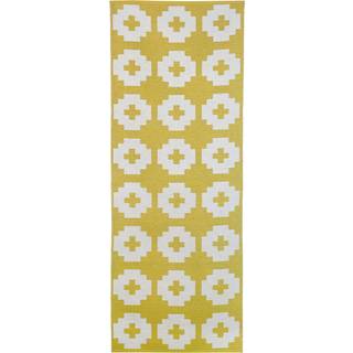 Brita Sweden Flower tæppe sun (gul) 70 x 200 cm