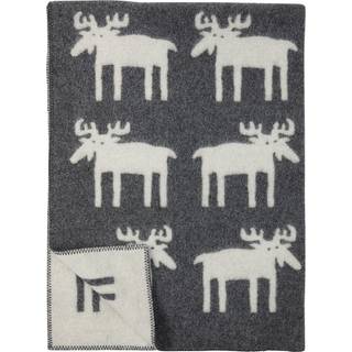 Klippan Yllefabrik Moose Tæppe t/hvidt - Plaider & Tæpper Uld Grå - 220608