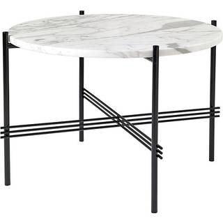 GUBI TS Sofabord Rundt Ø55 Messing/Brun Emperador Marmor