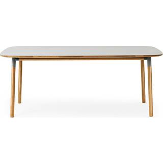 Normann Copenhagen - Form Table 95 x 200 cm - Grey/Oak - Spiseborde - Simon Legald - Grå - Naturmateriale/Træ