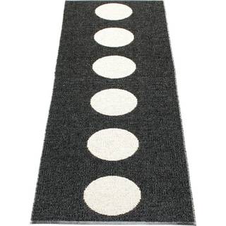 Pappelina, Vera tæppe 70x225 cm black/vanilla