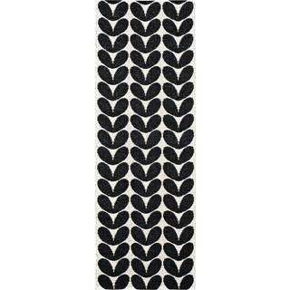 Brita Sweden Karin Tæppe 70x200 Cm - Mønstrede tæpper Vinyl Sort - 13-72001