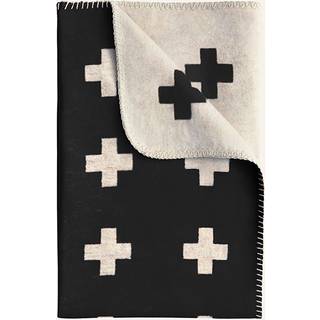 Pia Wallén Cross Plaid 150x240 Cm - Plaider & Tæpper Økologisk Bomuld Sort - 1ICBF01L